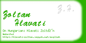 zoltan hlavati business card